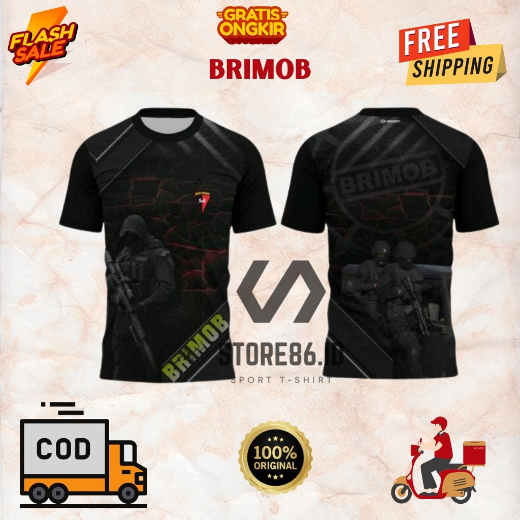 JERSEY BRIMOB FULLPRINT SUBLIME / KAOS BRIMOB DRIFIT / JERSEY BRIMOB / FULL PRINTING