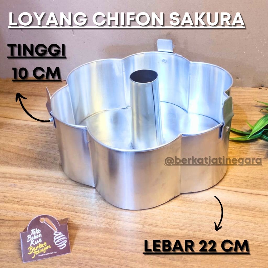 LOYANG CHIFON SAKURA 22 CM/ LOYANG MOTIF BUNGA BONGKAR PASANG / PCS