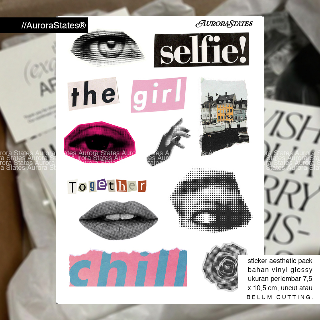 

COLLAGE STICKER PACKS | STICKER AESTHETIC RANSOM | STICKER HELM ANTI AIR