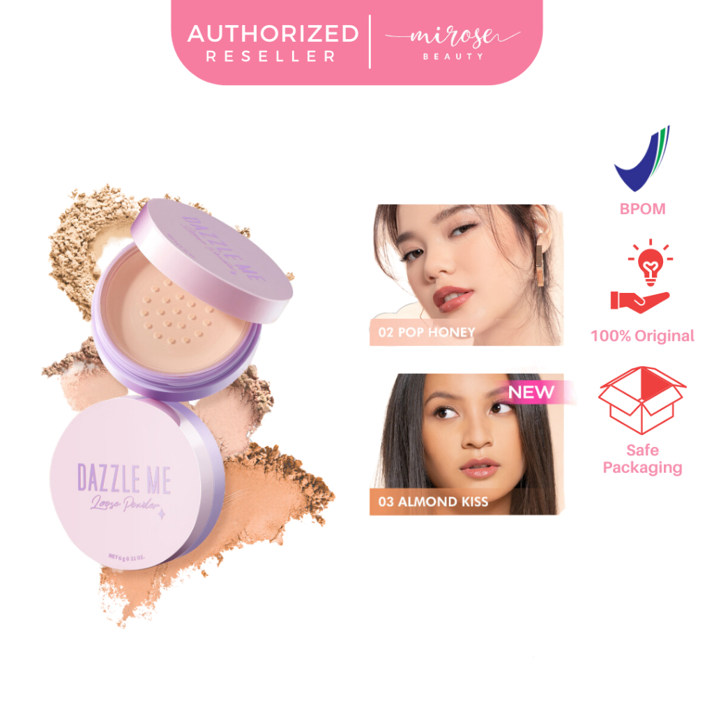 DAZZLE ME Always Setting Loose Powder | Soft Smooth Long Lasting Bedak Tabur