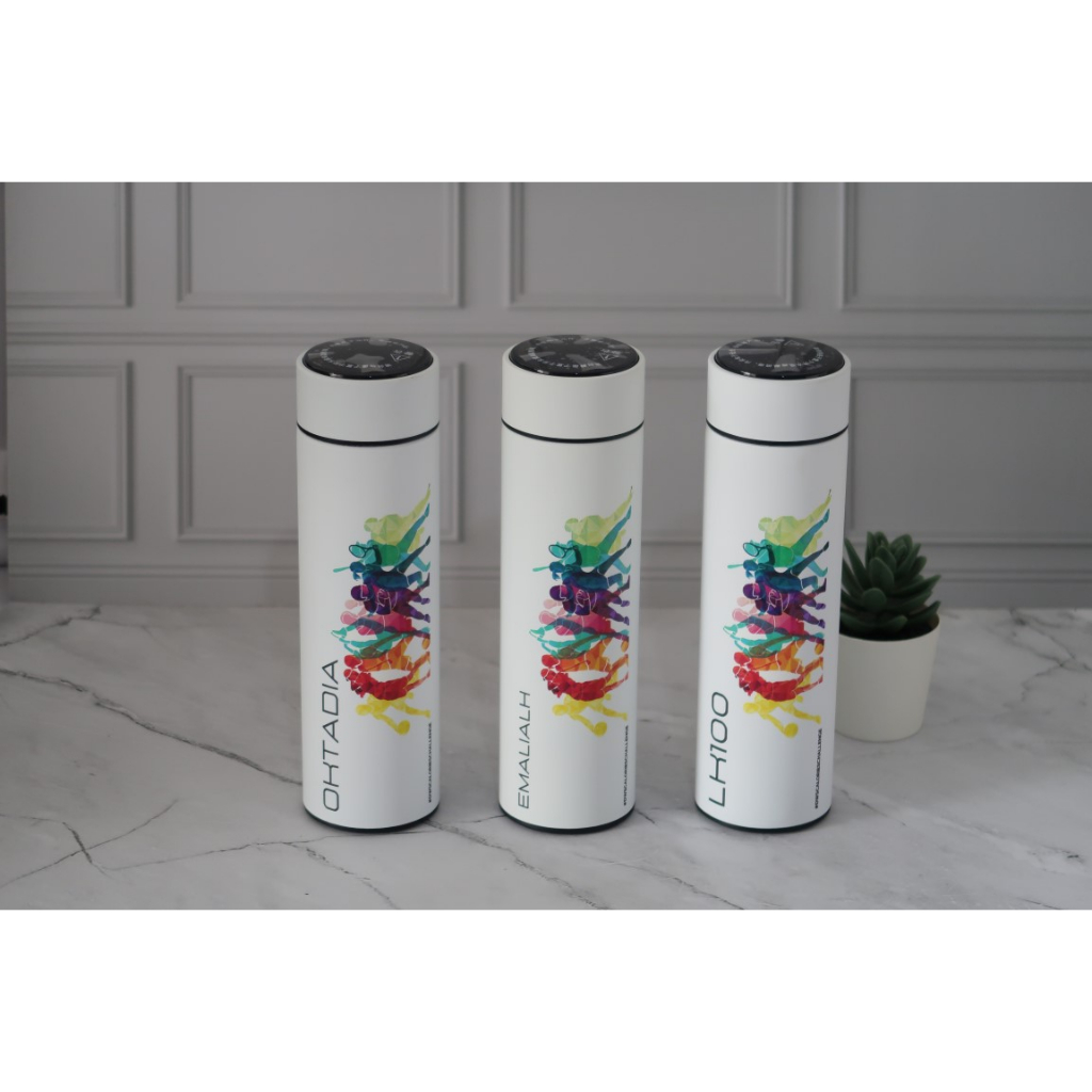 Botol minum stainless Pengukur suhu digital termos vacuum tumbler travel mug  TM0331