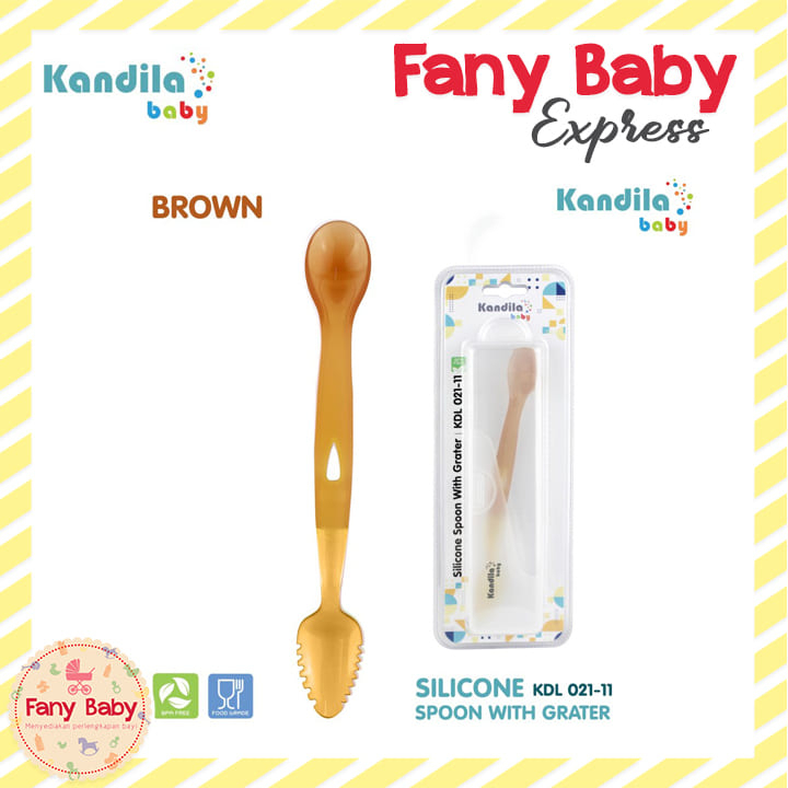 KANDILA BABY SILICONE SPOON WITH GRATER / KDL021-11