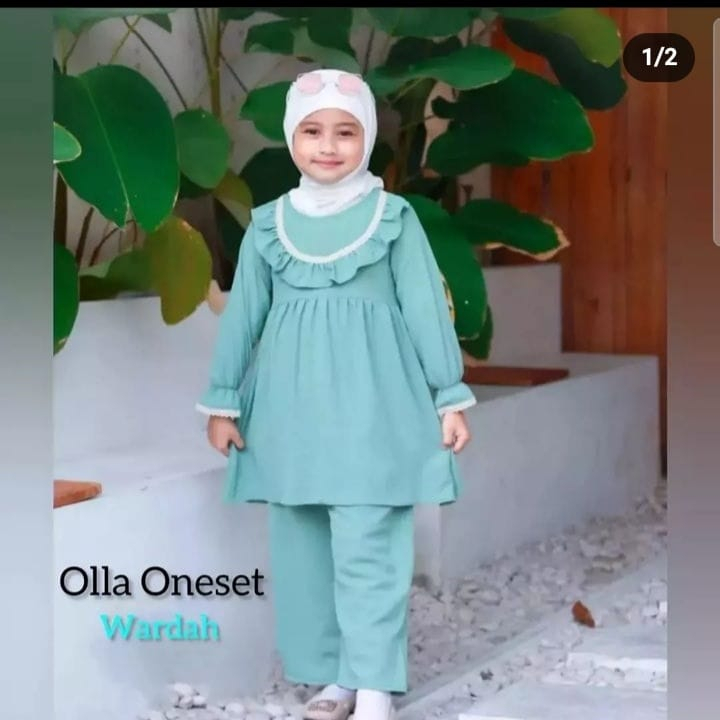 loli setelan baju anak muslimah one set kids terbaru stelan anak anak