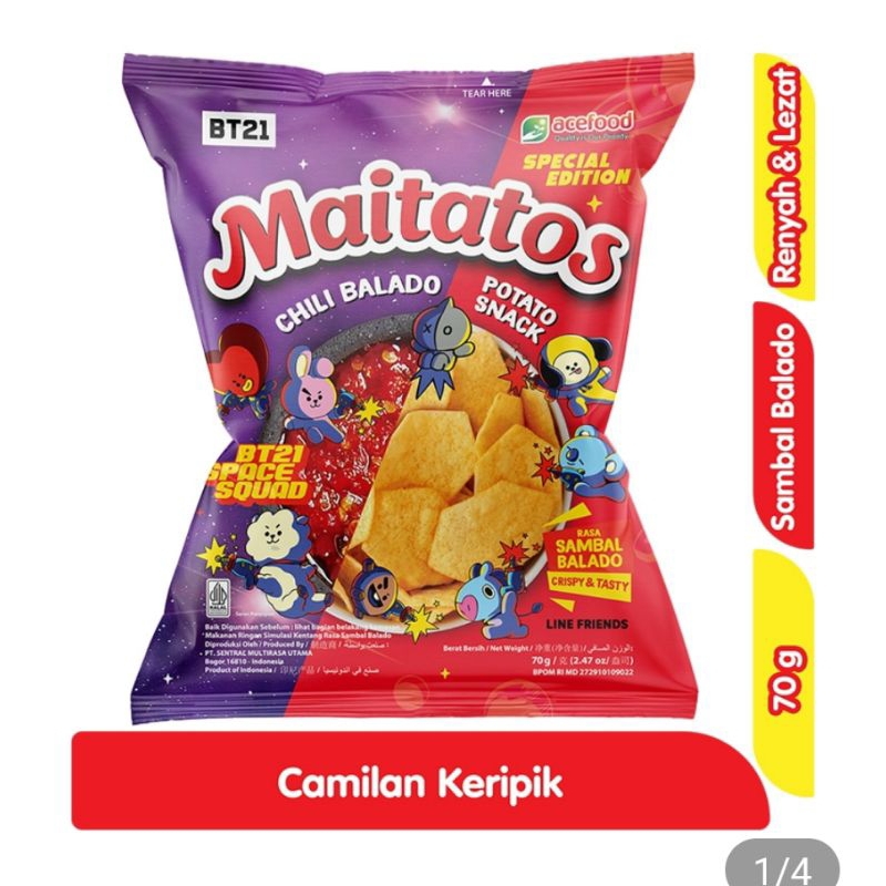 Maitatos BT21 | BT21 Maitatos Keripik Kentang 70G