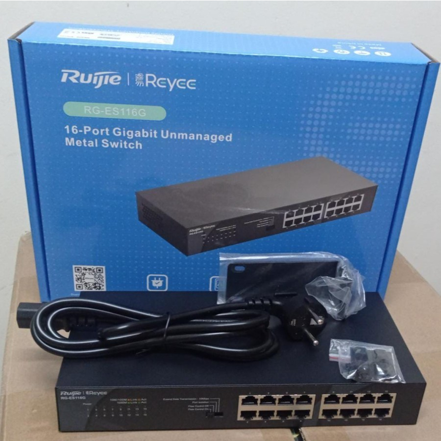 Ruijie RG-ES116G 16 Port Gigabit Desktop Unmanaged Switch