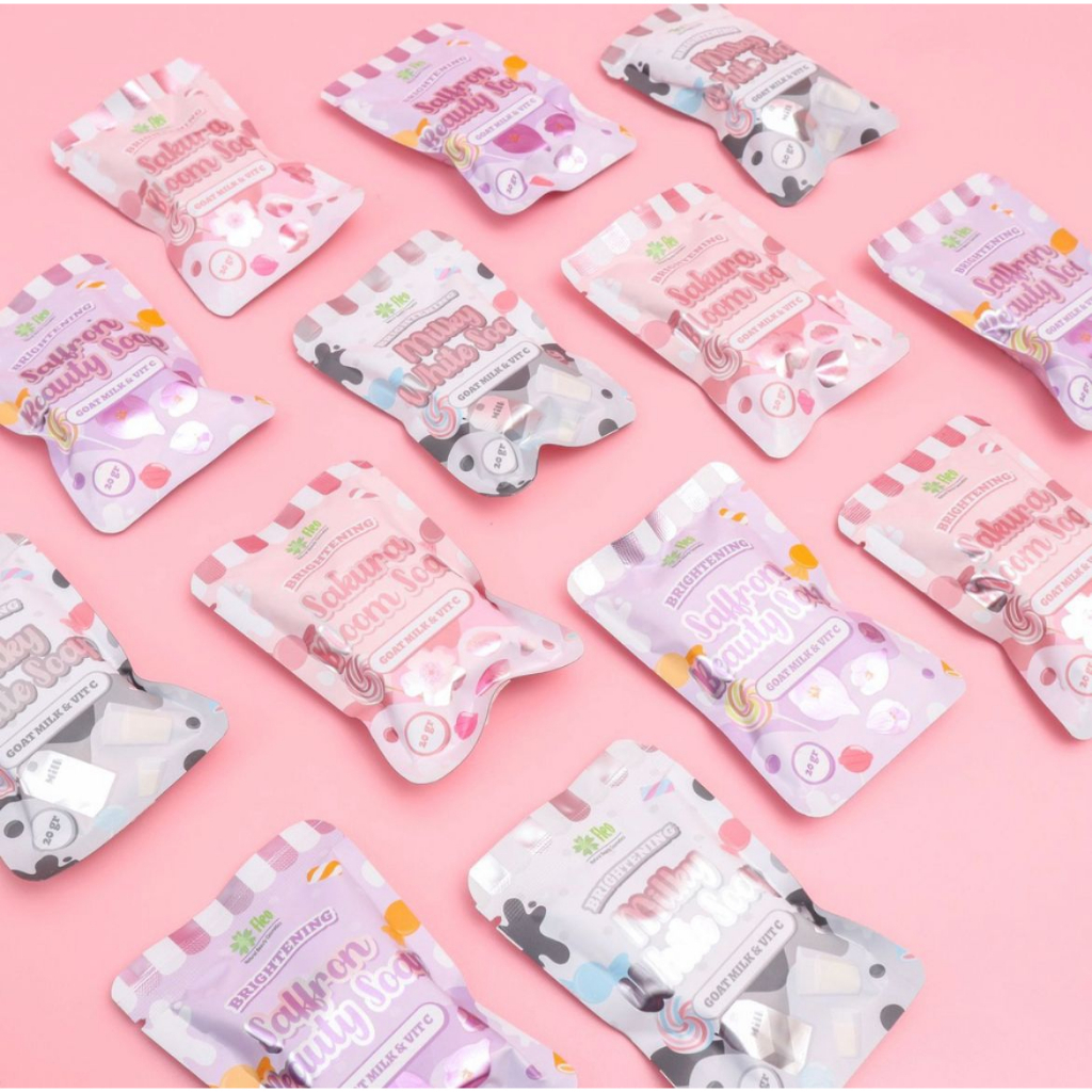 KYR - BPOM Fleo Brightening Milk Goat With Vitamin C Soap 20gr / Sabun Pencerah Badan 20gr / Sabun M