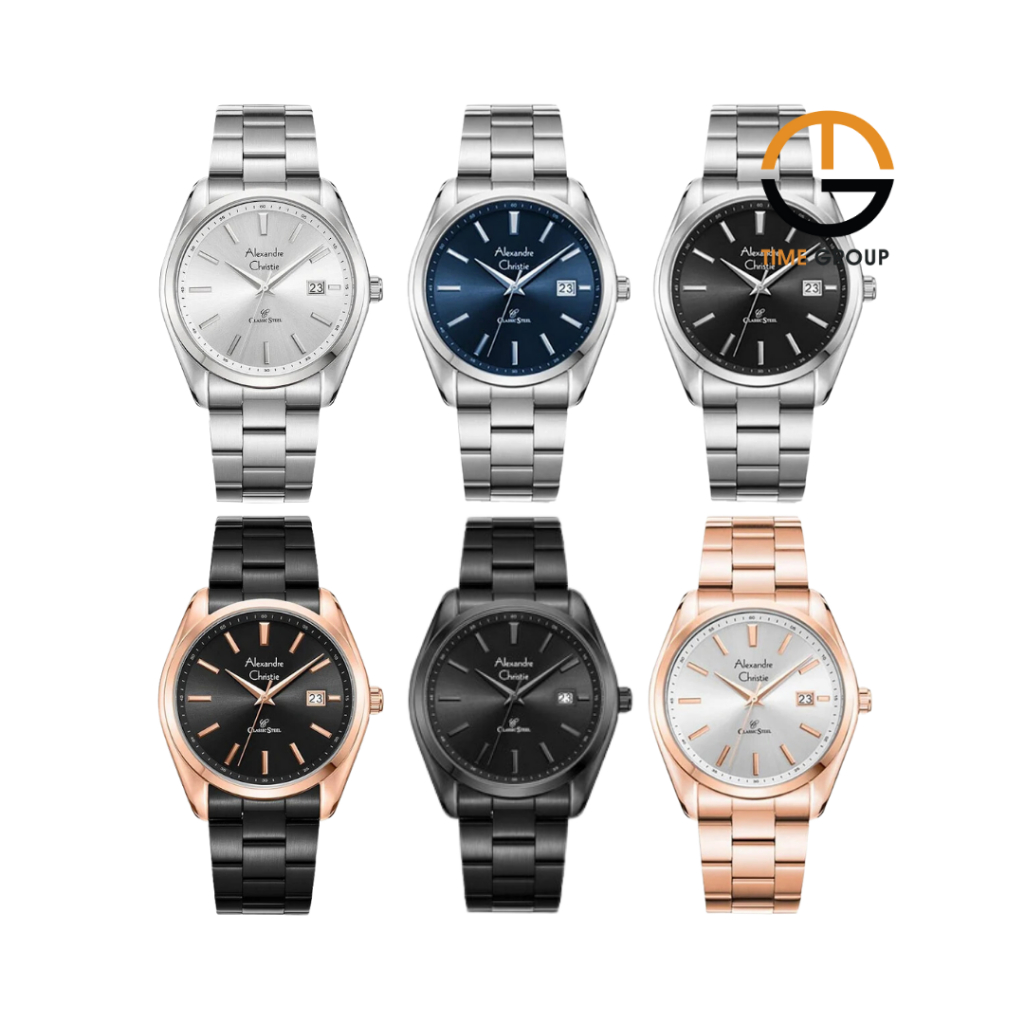JAM TANGAN PRIA ALEXANDRE CHRISTIE AC8656 AC 8656 MDB STAINLESS ORIGINAL