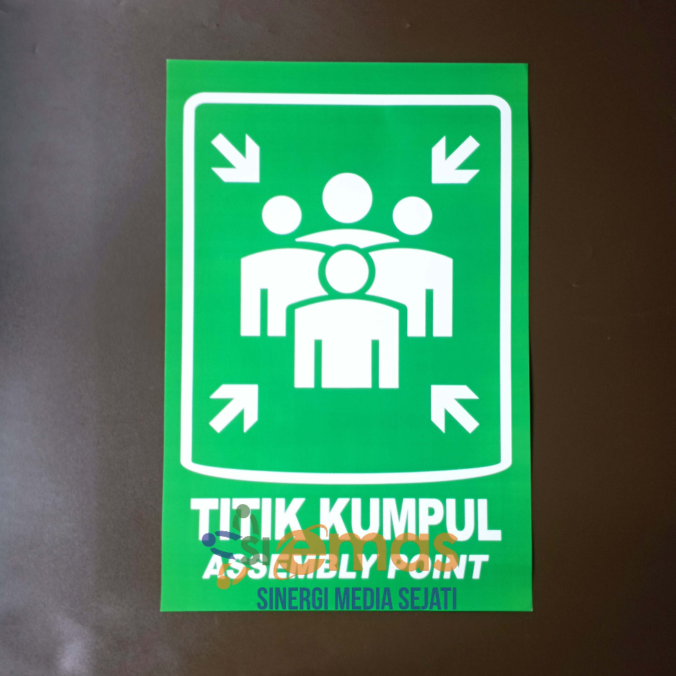 Stiker Titik Kumpul | Stiker Tempat Berkumpul | Sticker Titik Kumpul | Stiker Laminating Glossy