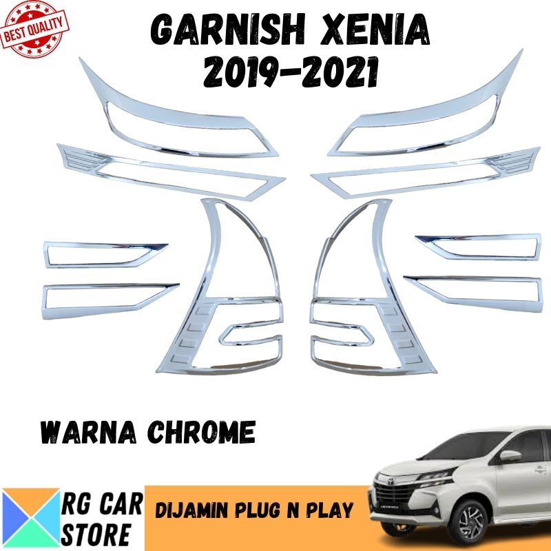 GARNISH XENIA 2019-2021 CHROME DIJAMIN PNP TINGGAL PASANG BERKUALITAS