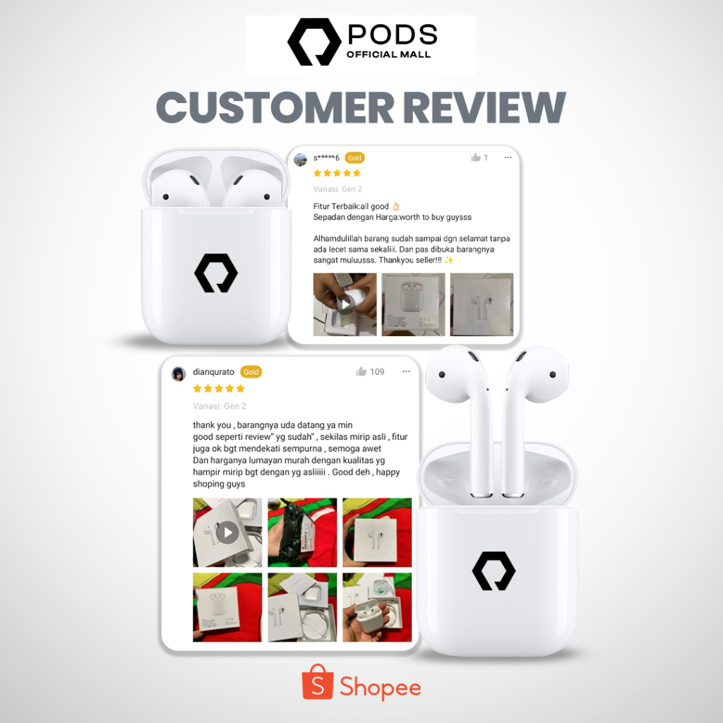 [PAKET HEMAT] Bundle 2 in 1 Starter Set [The Pods Gen 2 + Free Premium Silicone Soft Case + Free Hook] by Pods Indonesiaa