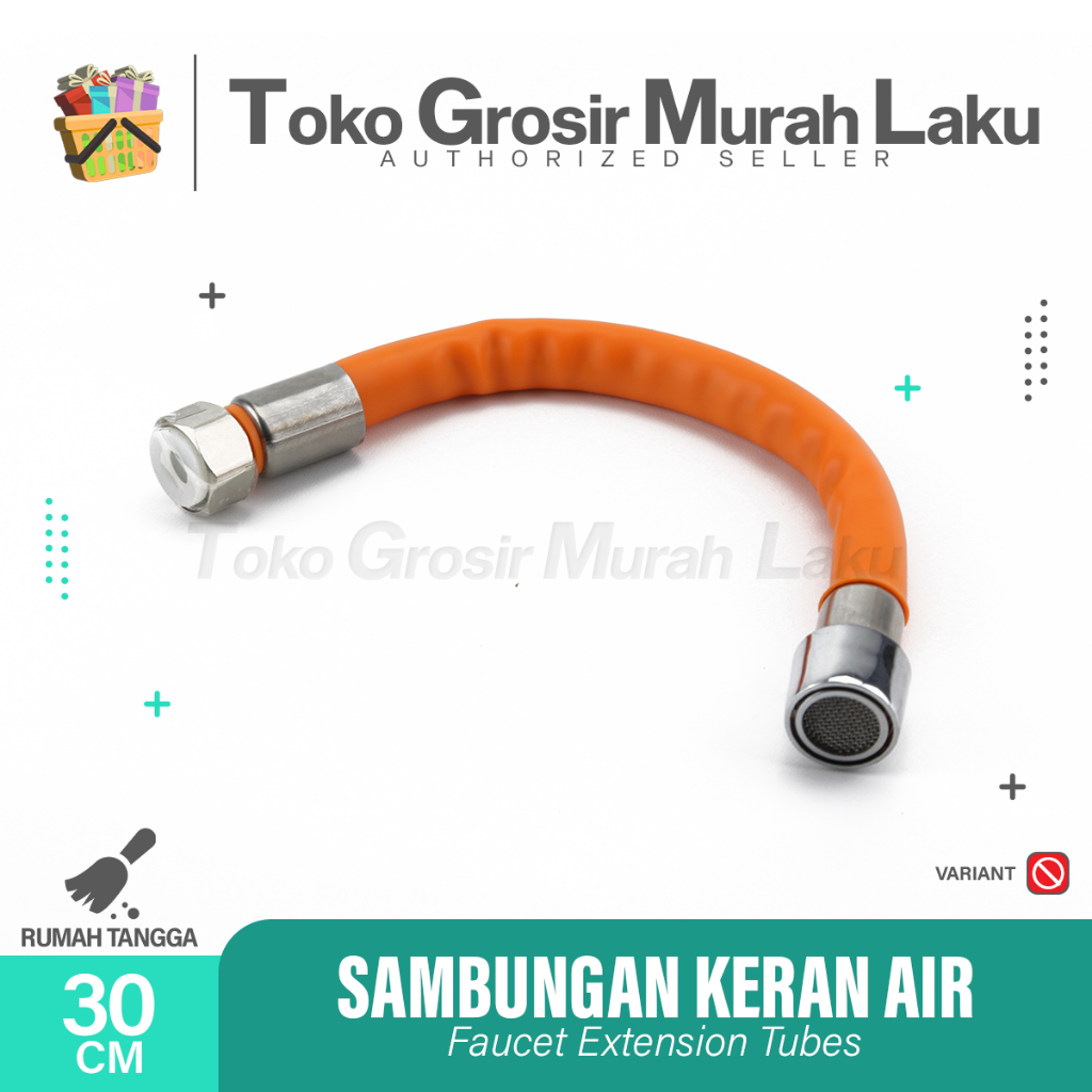 Sambungan Selang Air Flexible 30cm Penyambung Keran air 360 Derajat