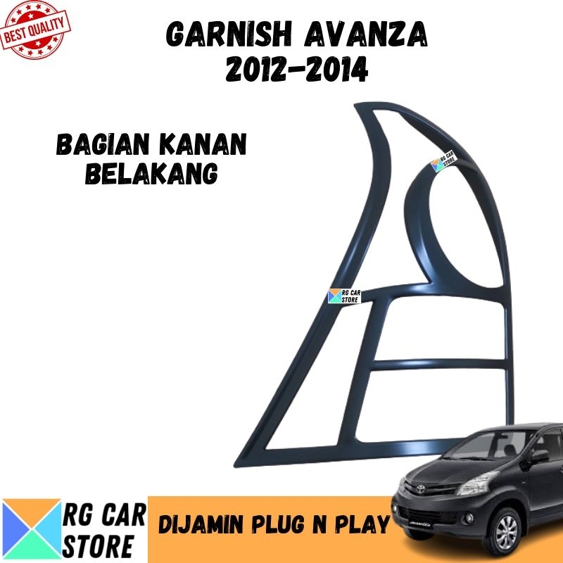 GARNISH AVANZA 2012-2014 HITAM DOFF DIJAMIN PNP TINGGAL PASANG BERKUALITAS