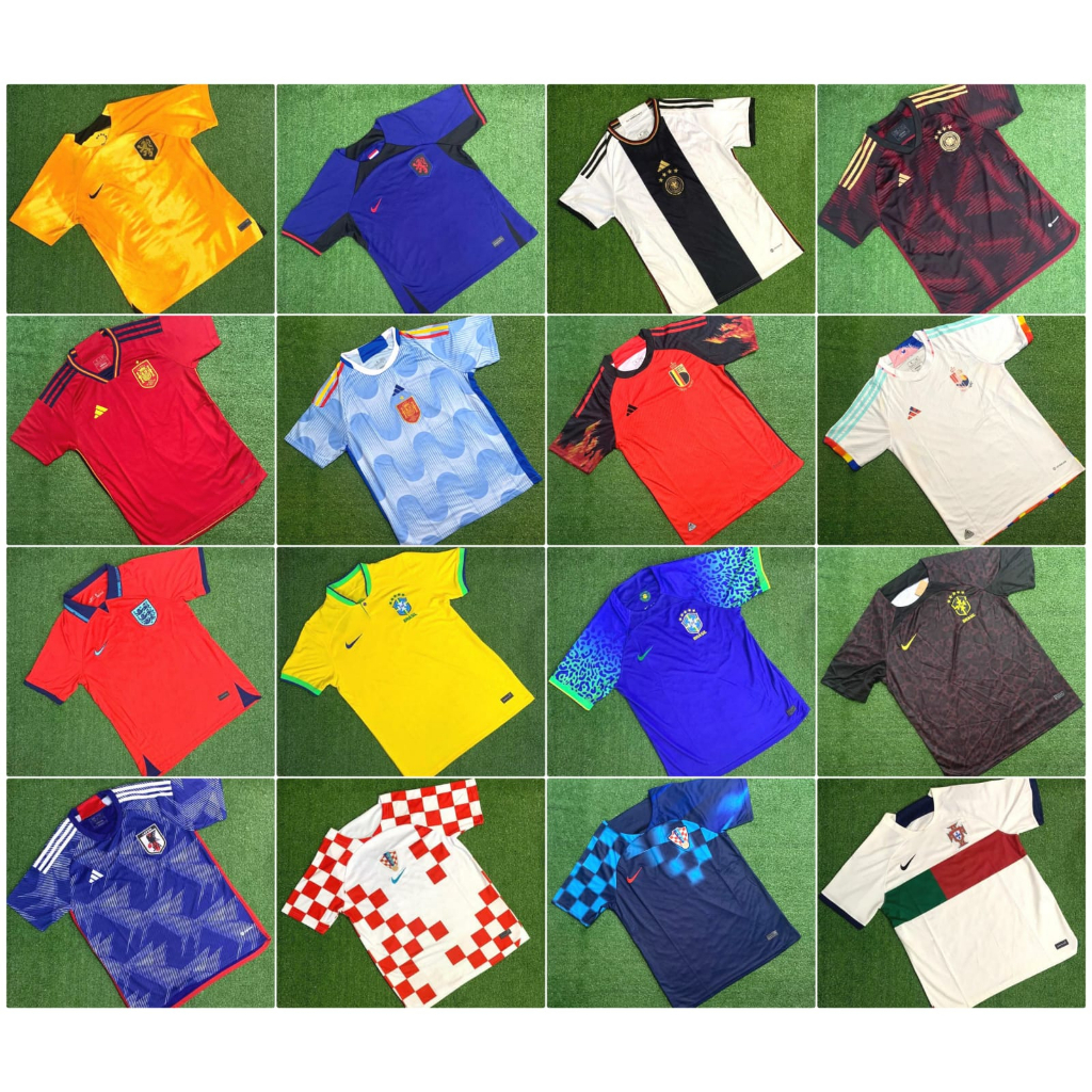 FLASH SALE ! OBRAL Jersey Baju Bola Negara World Cup Piala Dunia 2022 Grade Ori