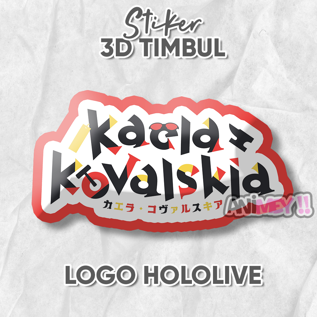 

Stiker Emblem 3D Timbul Logo Kaela Kovalskia / Stiker Anime Resin