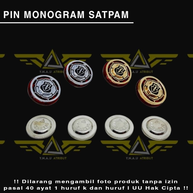 ATRIBUT SATPAM / PIN MONOGRAM SATPAM TERBARU EXCLUSIVE