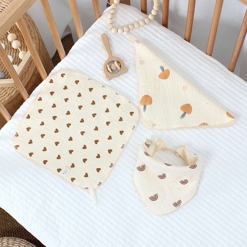 ND Celemek Sapu Tangan Multifungsi Washlap Washcloth Handuk Kecil Lembut Bayi Motif