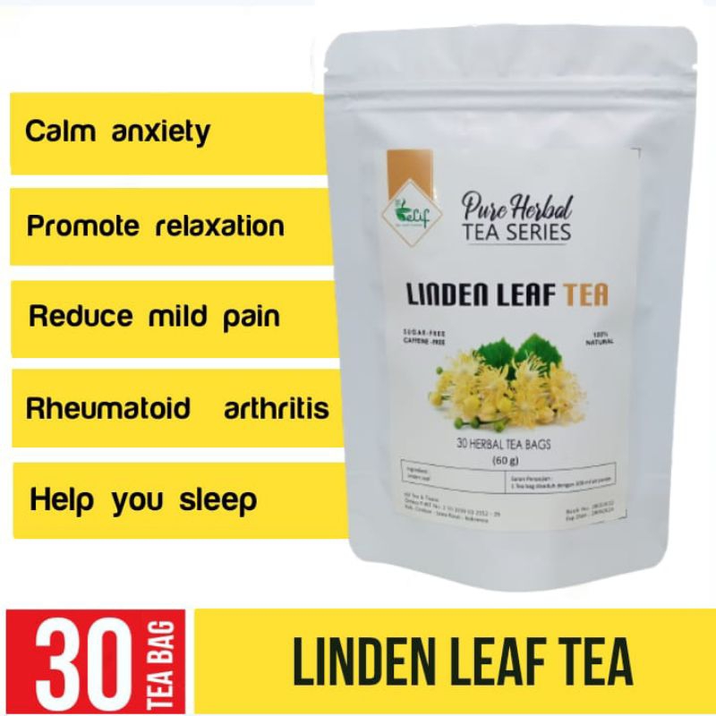 

ELIF TEA AND TISANE Linden Leaf Tea | Teh Linden | Insomnia Kecemasan | 30 Tea Bag