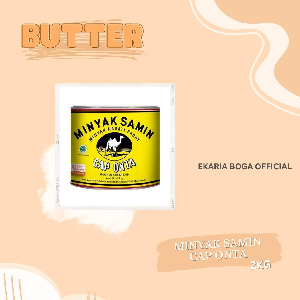 

BUTTER | MENTEGA | MINYAK NABATI PADAT | MINYAK SAMIN CAP ONTA 2KG