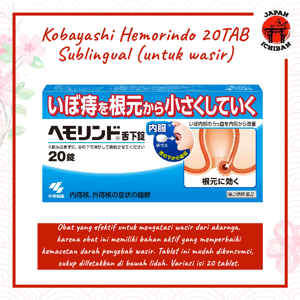 Kobayashi Hemorindo Sublingual (Untuk Wasir) Original Japan