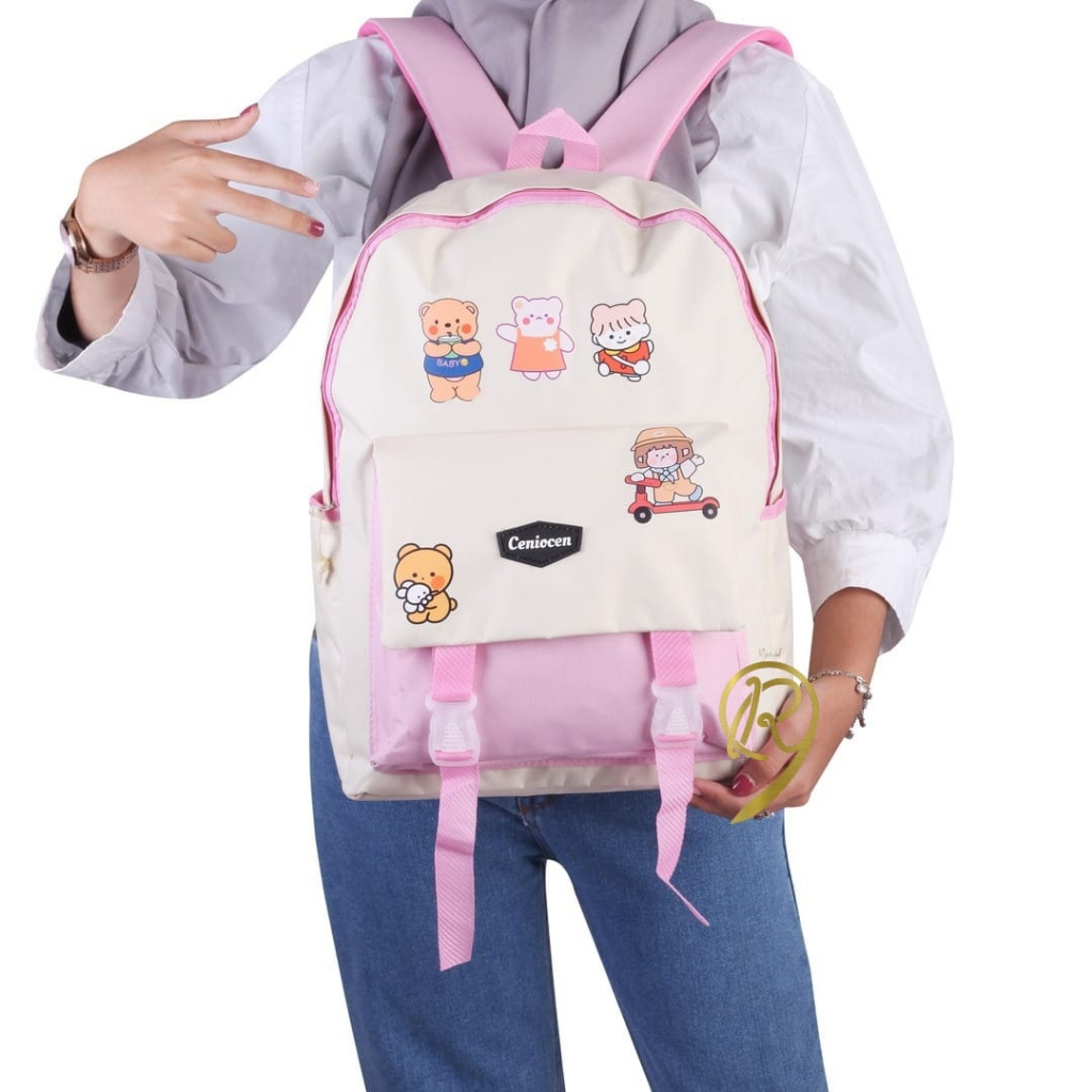 Tas Ransel Sekolah Anak Perempuan Lucu 3 Warna Realpict Kapasitas Besar Trend Backpack Distro Lagi Hits / Tas Ransel Serba Guna / Tas Punggung anak