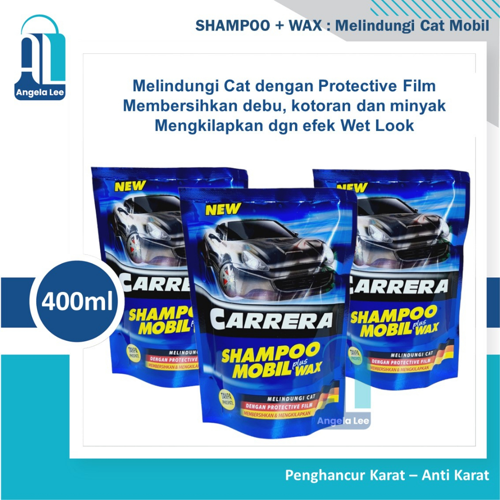 Carrera Shampoo Mobil plus Wax Melindungi cat mengkilap 400ml