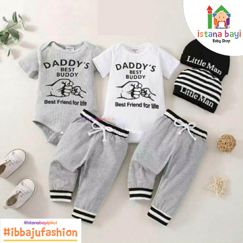 Catell Love Setelan Baby Jumper + Topi / Setelan Anak/ Romper Bayi