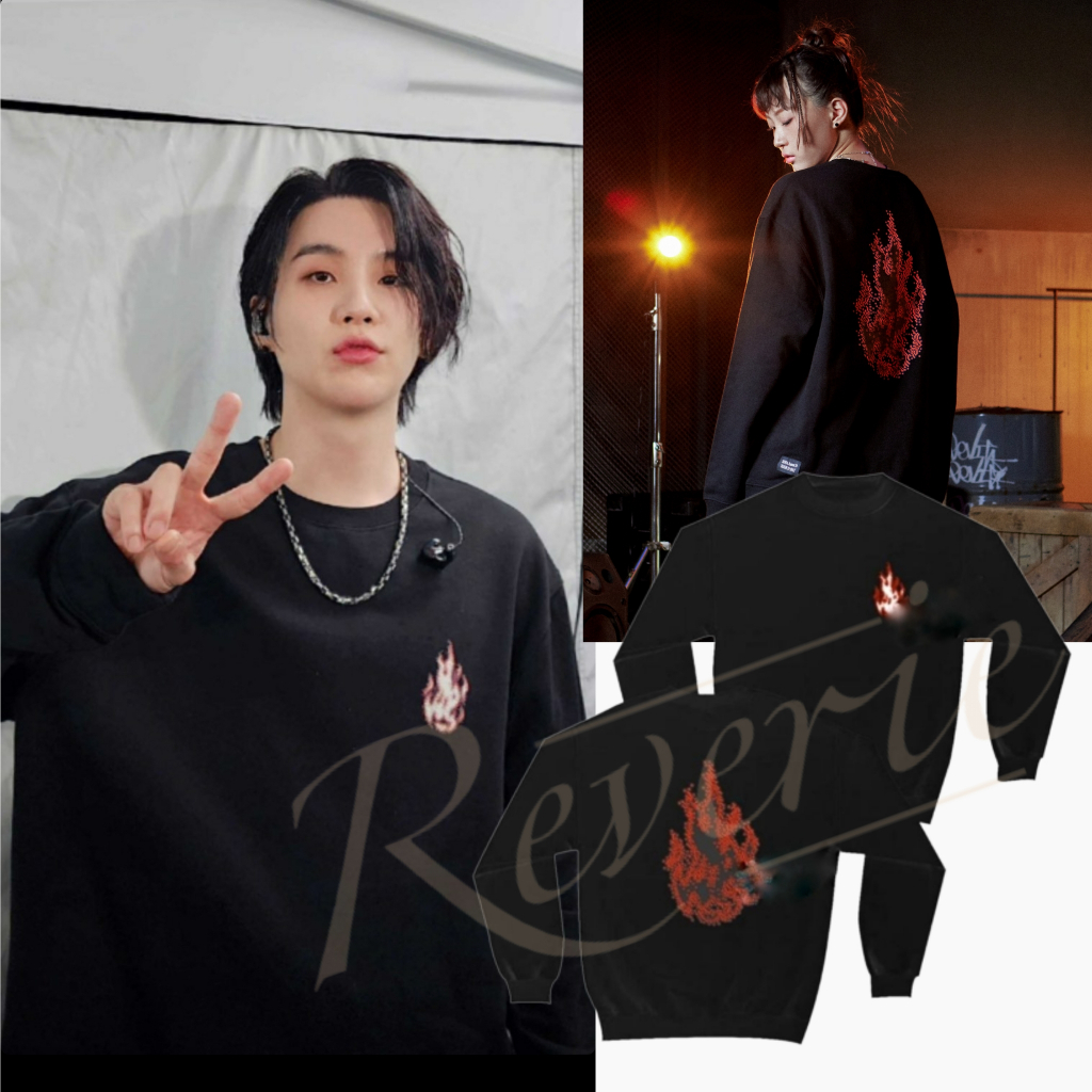 SWEATER KAOS LENGAN PANJANG FIRE SUGA AGUSTD D-DAY CONCERT OUTFIT BAJU AGUST D MIN YOONGI BTS SOLO T