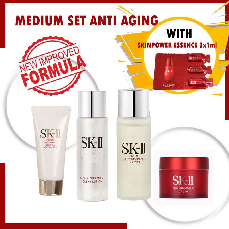 SK-II/SK-II/SK II/SK 2 PAKET PEMULA ANTI AGING & EYE CREAM/ATASI KERUTAN/KENCANG