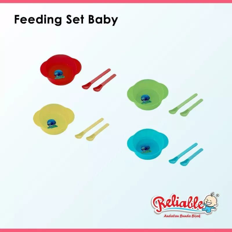 Reliable feeding set mangkok &amp; sendak garpu/tempat makan murah