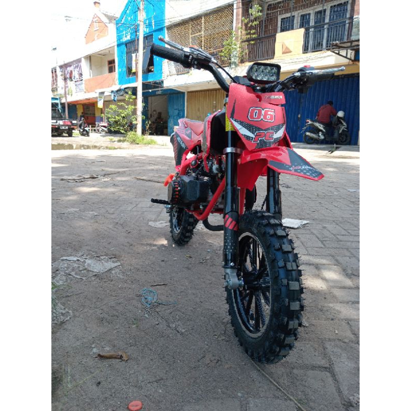trail mini anak 50 cc mesin potong rumput doble stater