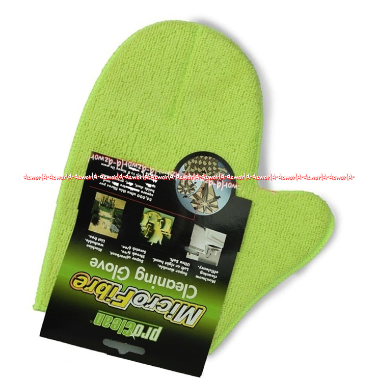 Proclean Microfibre Cleaning Glove Green Sarung Tangan Pembersih Microfiber Model Sarung Tangan Warna Hijau Gloves