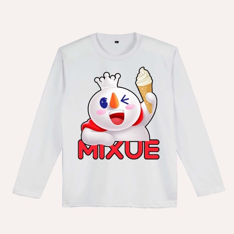 baju kaos anak mixue lengan panjang