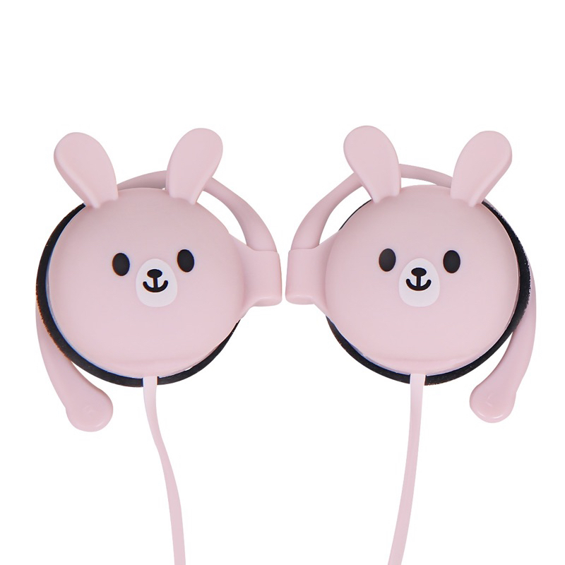 [KN-3065 ] Headset Earphone Karakter Motif Animal RABBIT  / EarphoneRABBIT  HEAD / Cute KELINCI Earphone