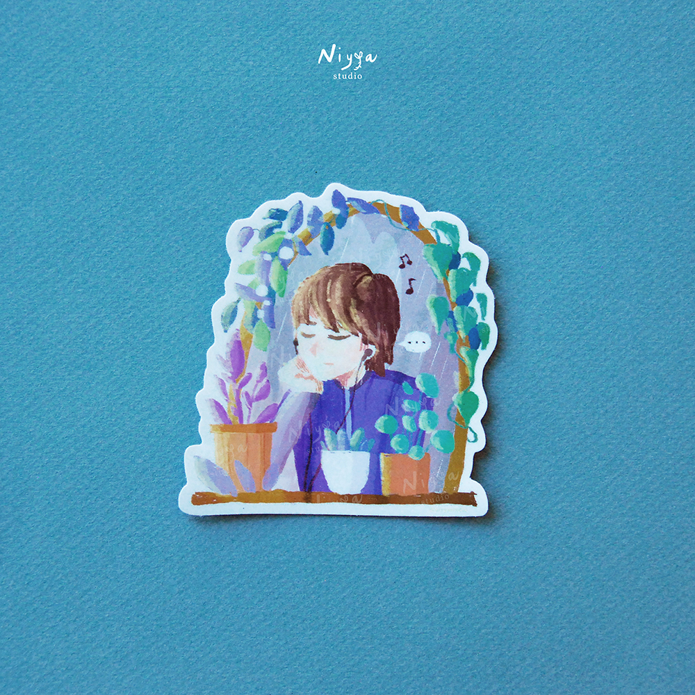 

Plant Guy Sticker | Plant Botanical Sticker | Journaling | Stationery Aesthetic