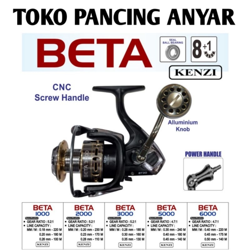 reel pancing KENZI BETA 1000 3000 6000