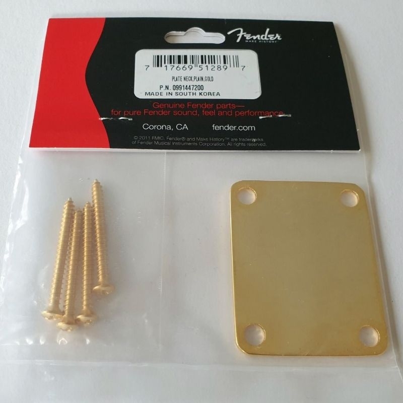 fender plain plate neck gold gitar &amp; bass original