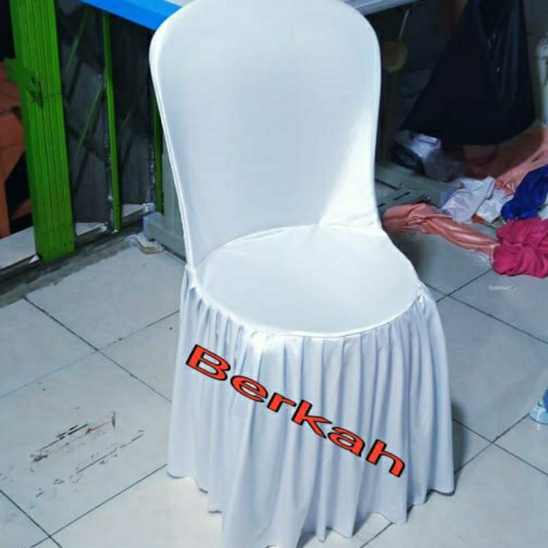 sarung kursi napolly / cover kursi napolly 101 ready stok putih polos