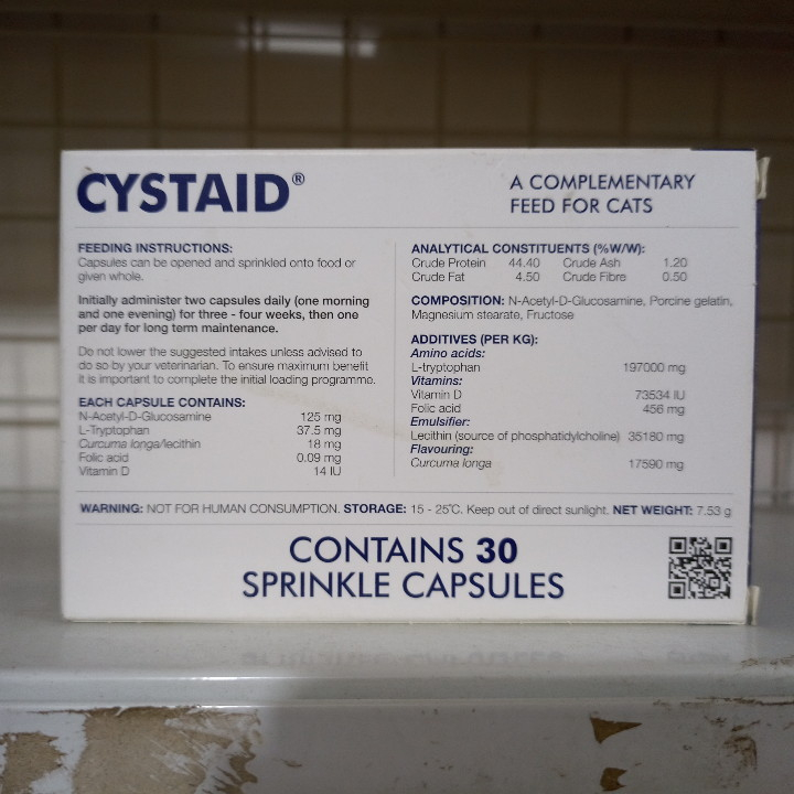 ( 1 BOX / 30 Tablet ) CYSTAID VetPlus Obat Saluran Kencing Buat Kucing