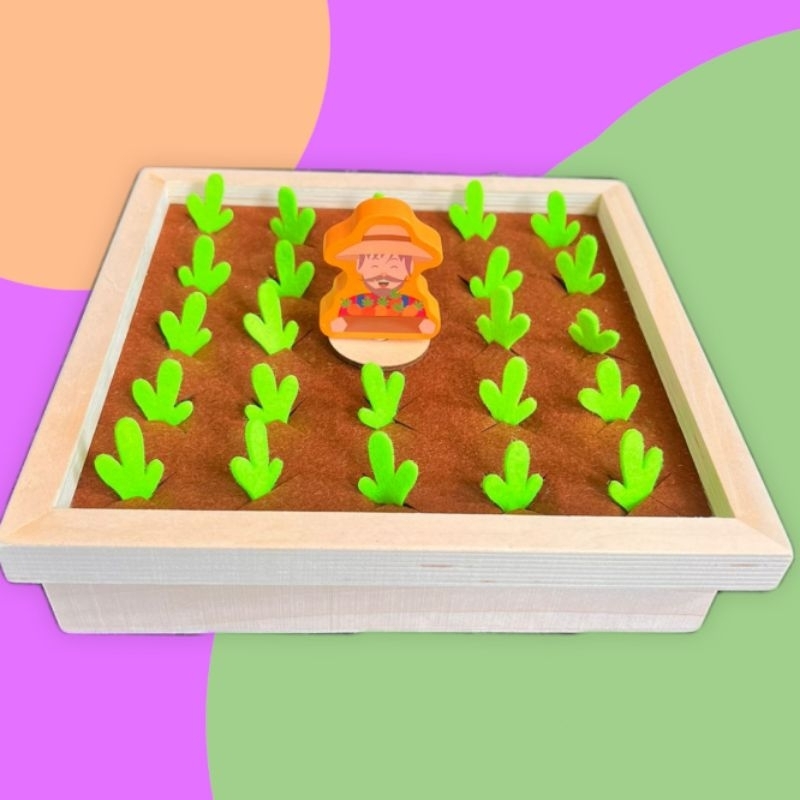 Vegetable Momory Game Mainan Montessori Mainan Mencabut Menghafal tanaman