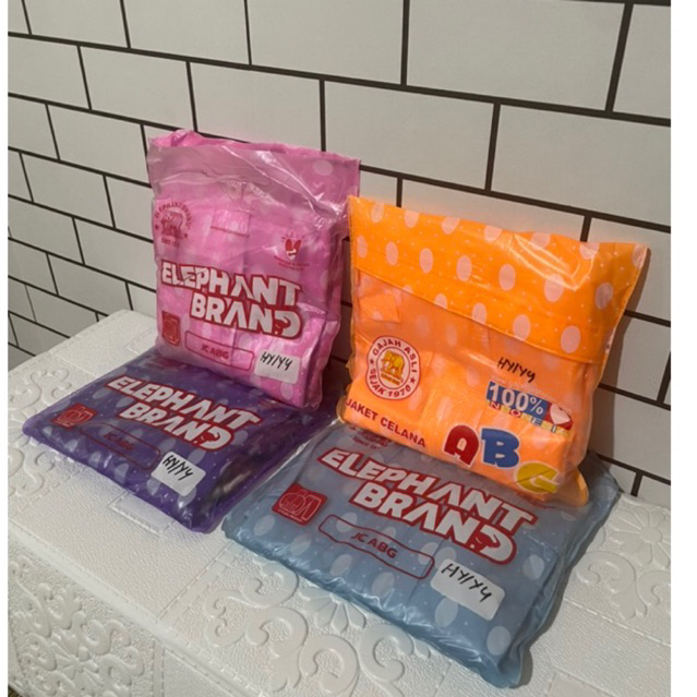 Jas Hujan Setelan ABG Elephant Brand Motif POLKADOT