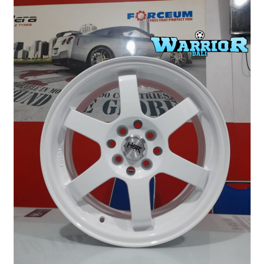 Velg Model TE37 Warna Putih Ring 16 - Velg Brio Jazz Yaris Mazda2 Swift