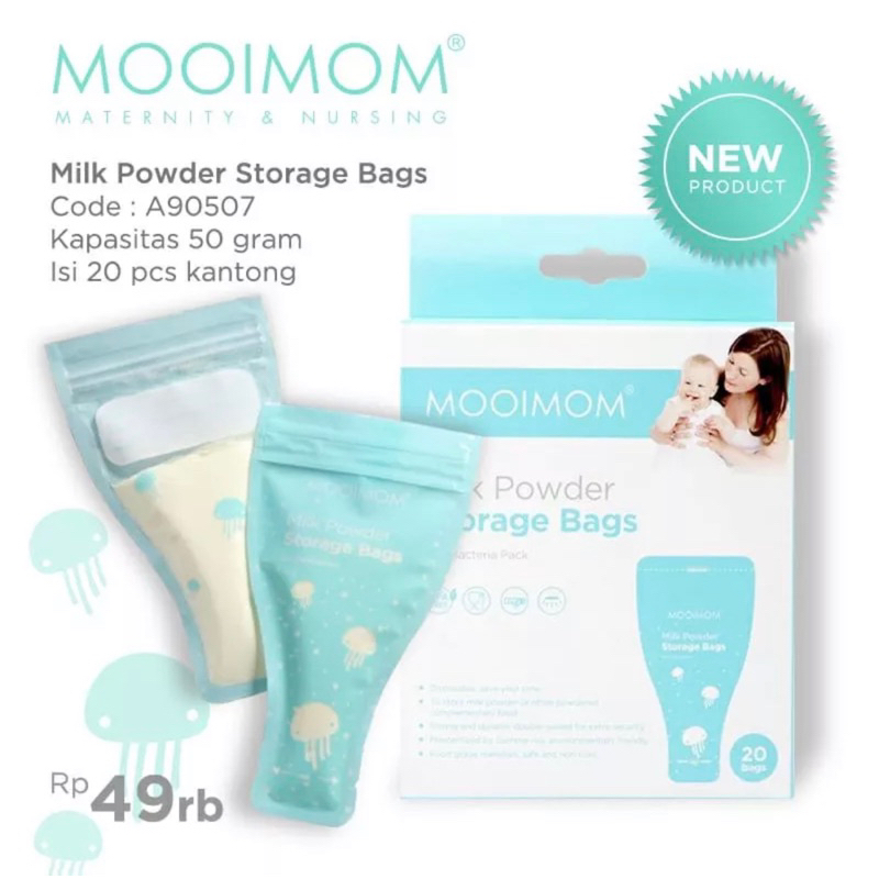 Mooimom Milk Powder Storage 20pcs / Kantong Susu Bubuk Formula