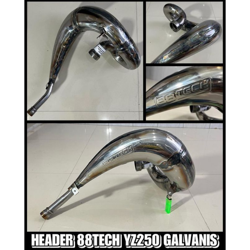 Header 88Tech Yz 250 Chrome-Galvanis