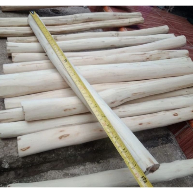 Tangkringan kayu kopi batang lurus 60 cm