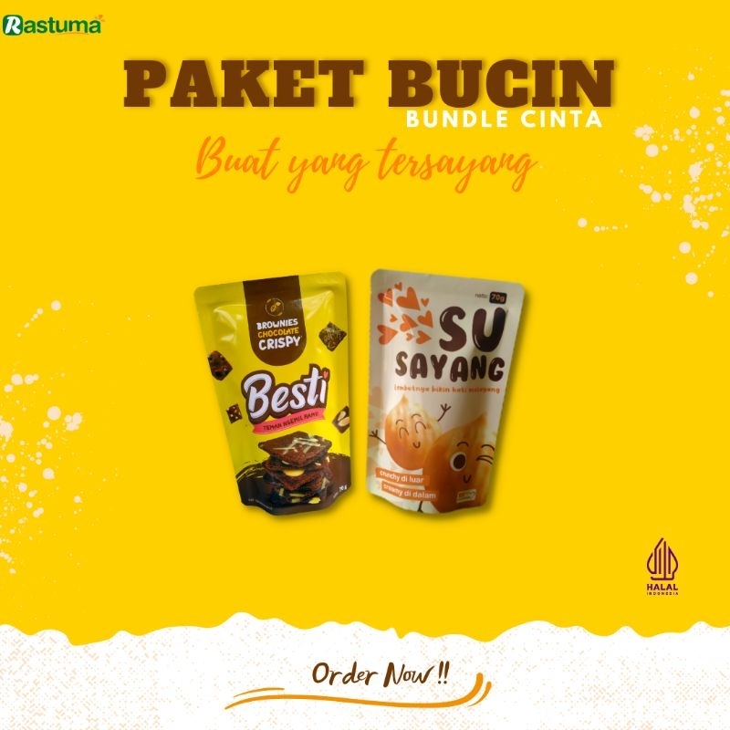 

Paket Bucin 2pcs / Paket Berdua / Sus kering / Brownies Crispy