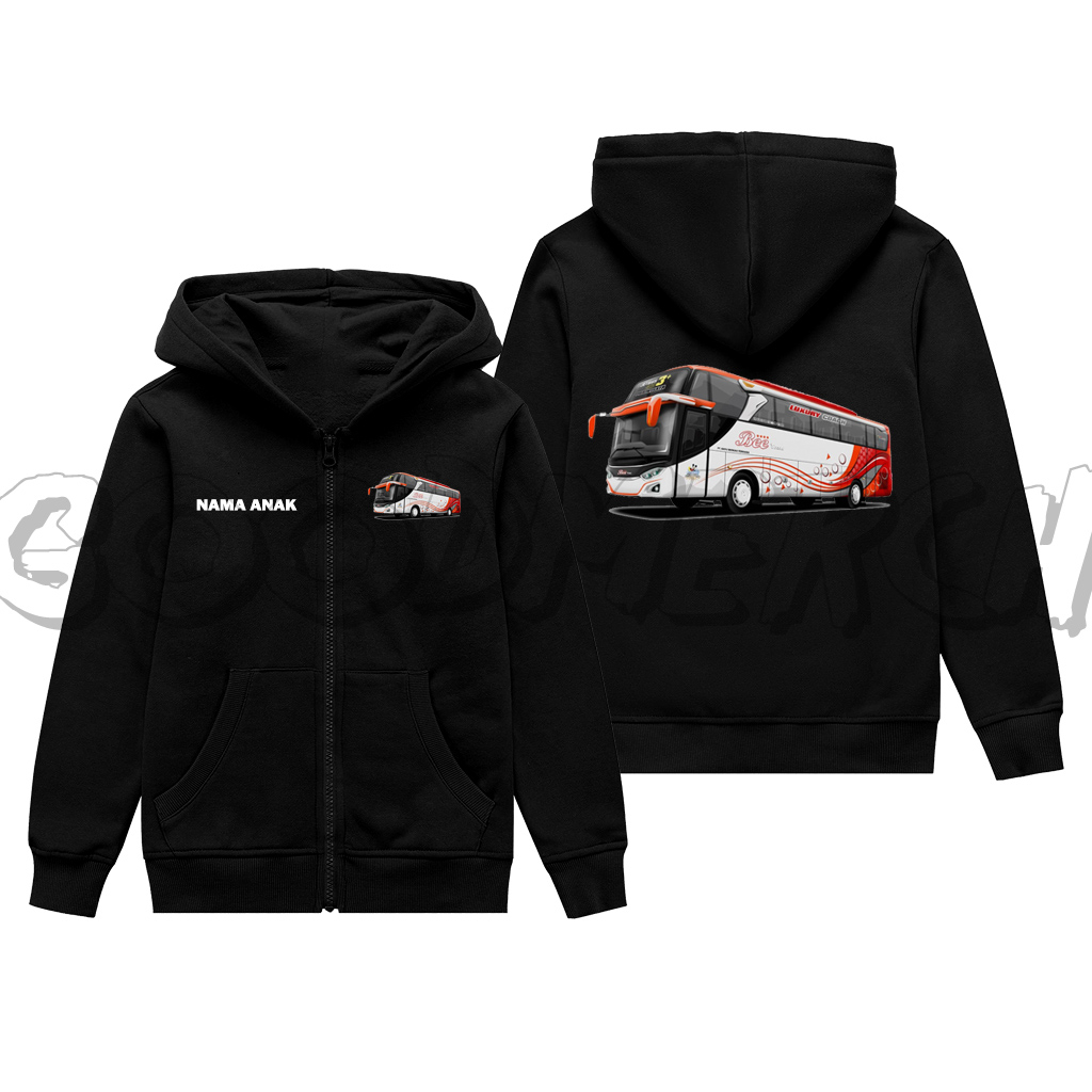 JAKET HOODIE ZIPPER ANAK BUS MANIA BIS MANIA BUS TELOLET