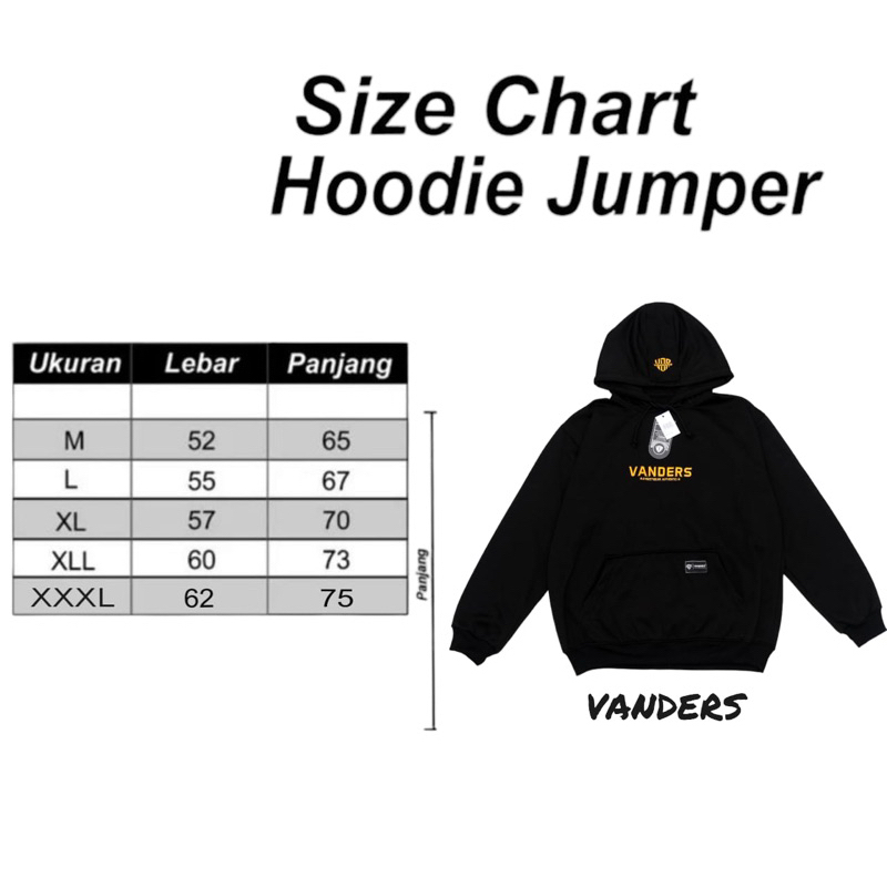 VANDERS ORIGINAL Sweater Hoodie Jumper Bordir Timbul  3 D Premium Distro Bahan Tebal Unisex ( Pria Wanita )Oversize M - XXL