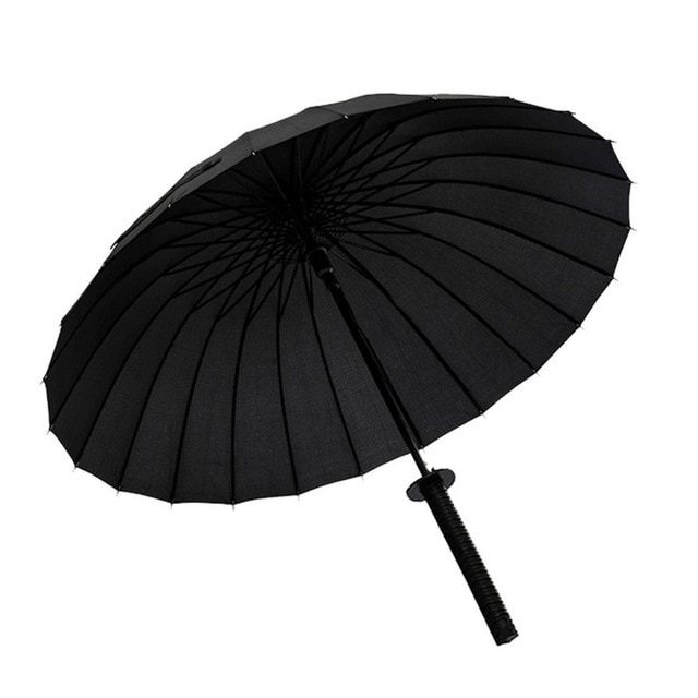 Payung Unik Hitam Polos Simple Model Samurai Katana Ninja Jepang Umbrella