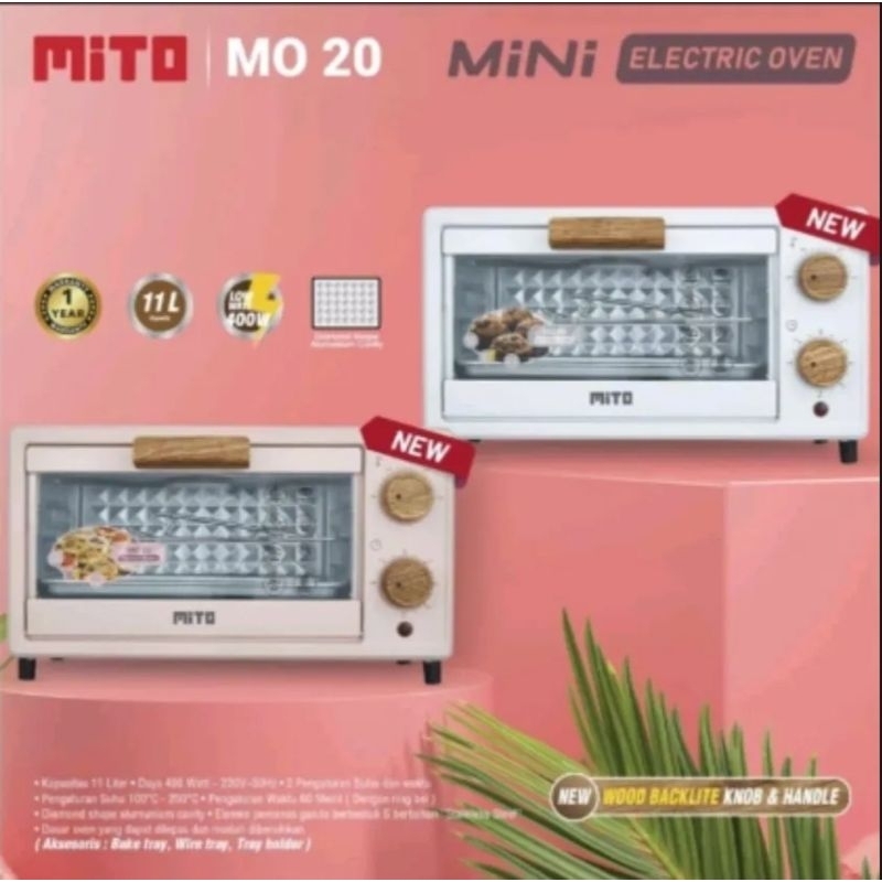 Oven Listrik Mini MITO MO 20 Kapasitas 11 Liter