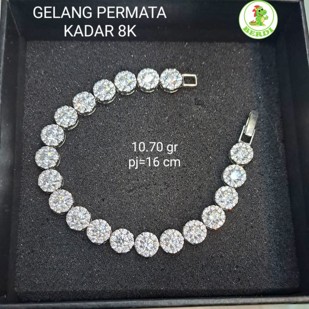 Gelang fashion wanita dewasa elegan kadar 375 full mata